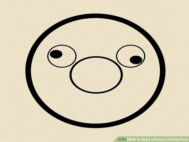 728x546 How To Draw A Funny Looking Face Steps - Funny Faces Drawing