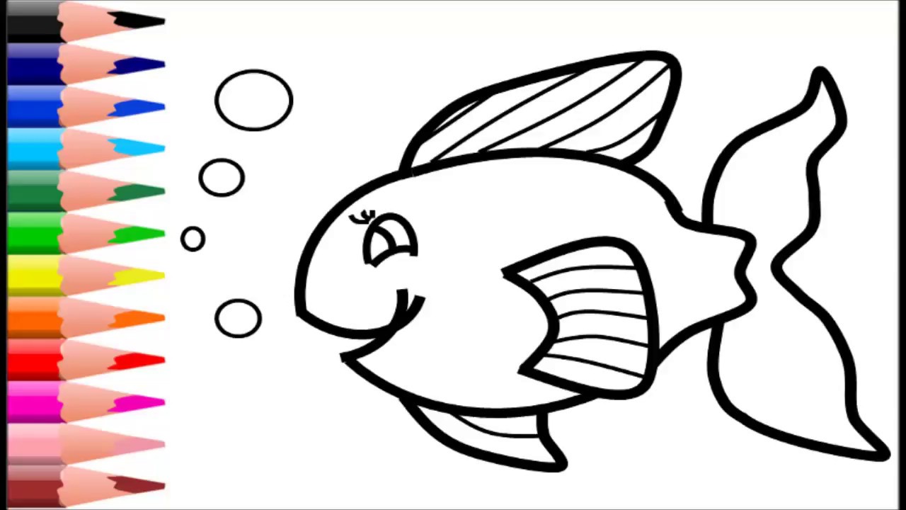 1280x720 funny fish learn how to draw funny fish coloring pages - Funny Fish Drawings
