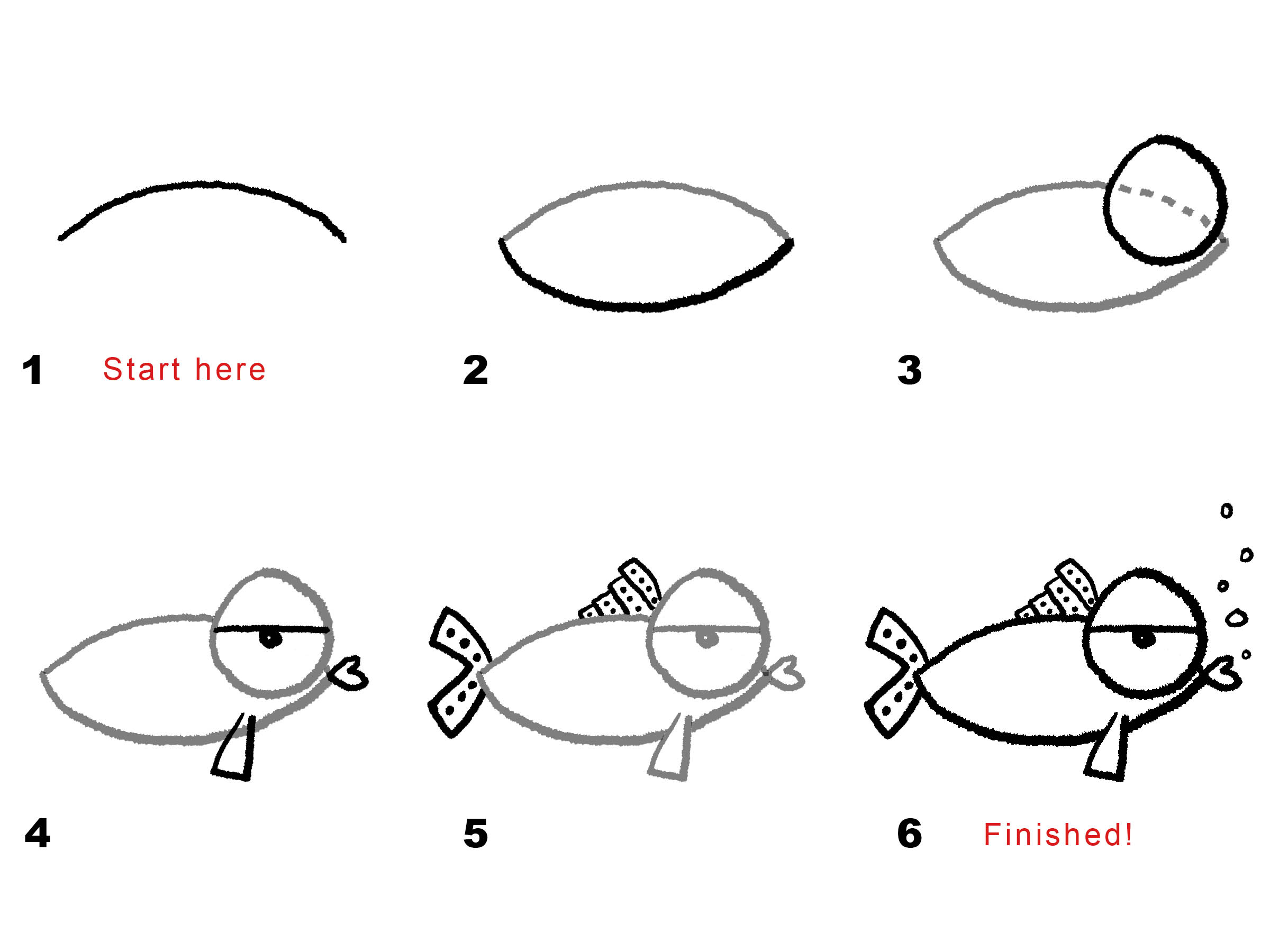 2400x1800 Fish - Funny Fish Drawings