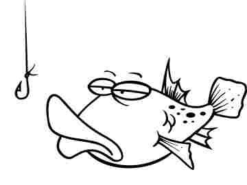 360x270 fish coloring pages with marine cartoons, funny fish and fat fish - Funny Fish Drawings