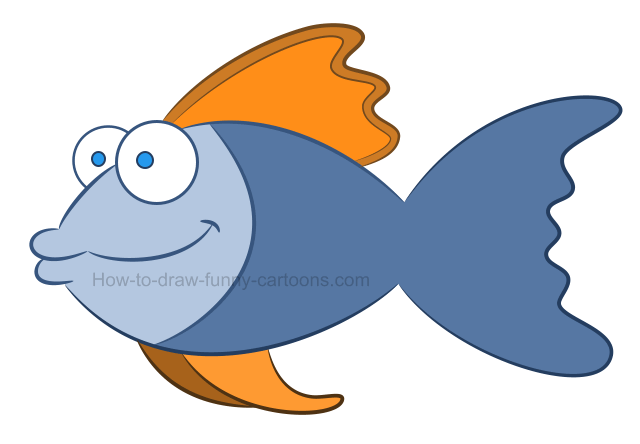 640x444 How To Create Fish Drawings - Funny Fish Drawings