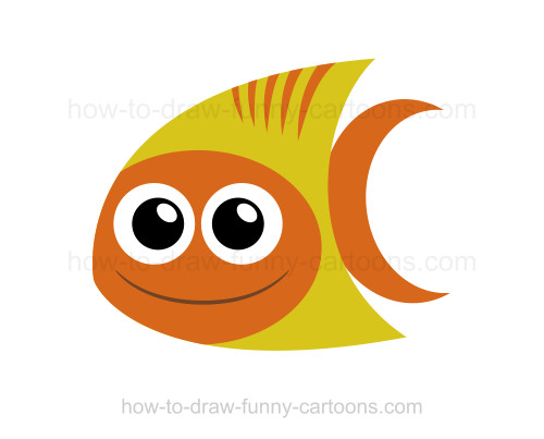 500x403 How To Draw A Tropical Fish - Funny Fish Drawings