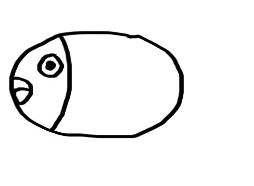 499x367 how to draw funny cartoon animal easy way drawing chubby fish - Funny Fish Drawings