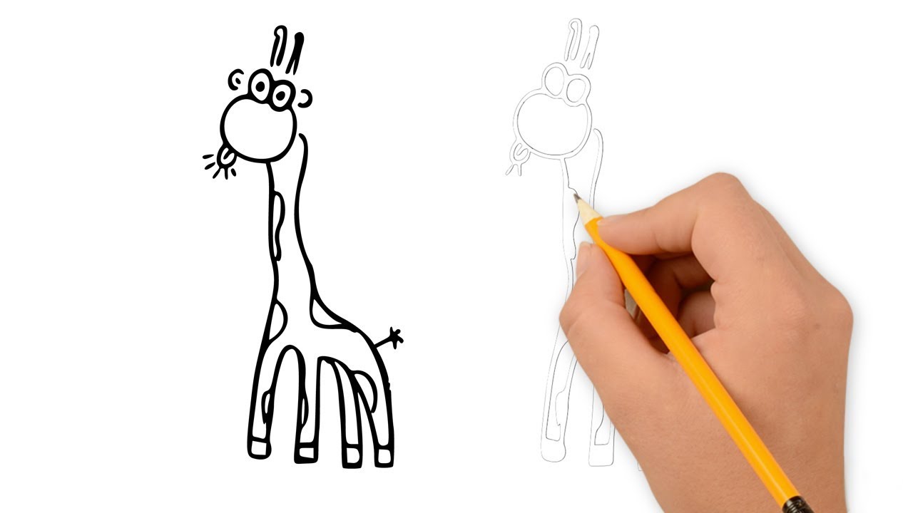 1280x720 How To Draw A Funny Giraffe - Funny Giraffe Drawing