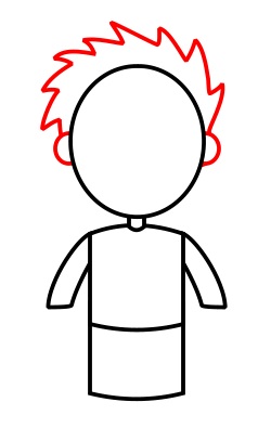 250x407 Drawing A Cartoon Boy - Funny Guy Drawing