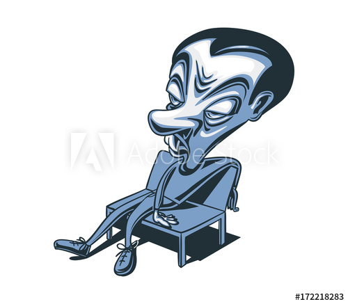 500x437 cartoon character caricature lazy bored tired waiting frustrated - Funny Guy Drawing