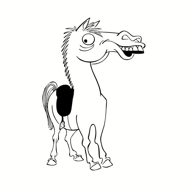 630x630 Horse Charicature - Funny Horse Drawing