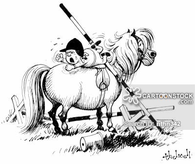 400x336 Horse Jumping Cartoons And Comics - Funny Horse Drawing