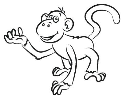 400x320 Drawing Of A Monkey The Finishing Touch How To Draw A Monkey Funny - Funny Monkey Drawing