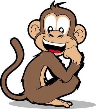 325x369 Funny Monkey Free Clip Art Contines Enfants Theater Stuff - Funny Monkey Drawing
