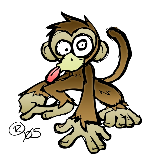 600x650 Monkey Pictures You Will Enjoy - Funny Monkey Drawing