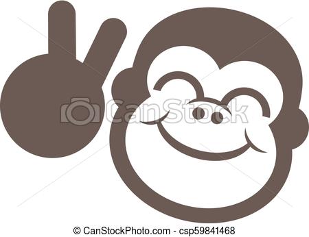 450x346 Creative Design Of Funny Monkey Draw - Funny Monkey Drawing