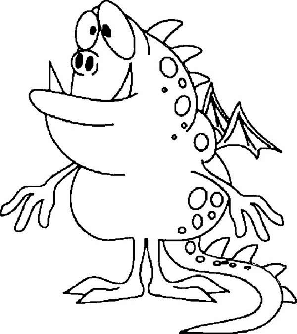 600x675 Halloween Monsters Coloring Pages Cute And Funny Monster - Funny Monster Drawings
