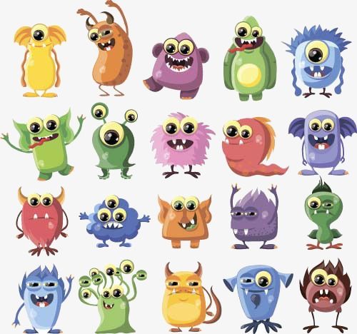 500x468 Estampas In Cute Monsters - Funny Monster Drawings