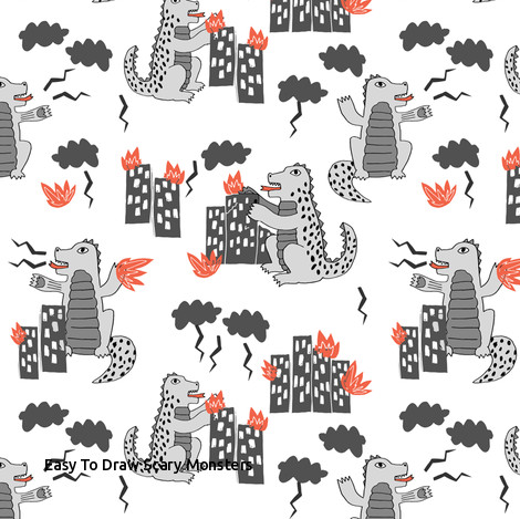 470x469 easy to draw scary monsters godzilla white grey scary monster - Funny Monster Drawings