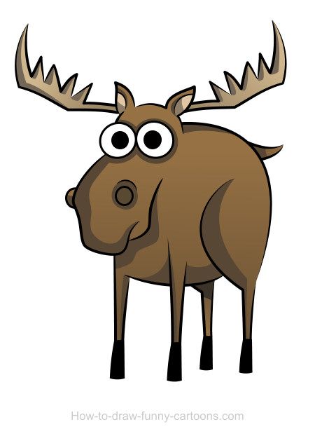 450x622 cartoon moose antlers moose drawings joden funny shirts - Funny Moose Drawing