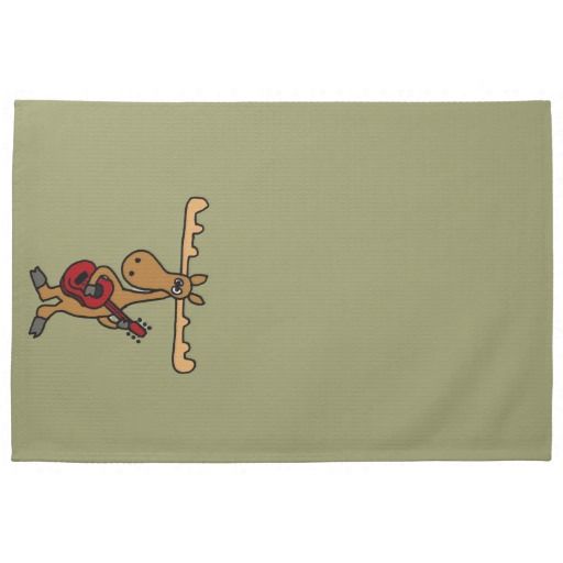 512x512 xx funny moose playing guitar cartoon towels funny moose - Funny Moose Drawing