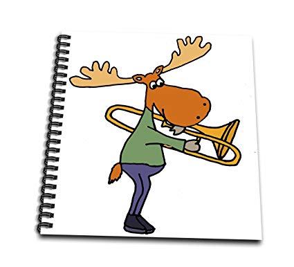 425x386 rose funny cool moose playing the trombone drawing book - Funny Moose Drawing