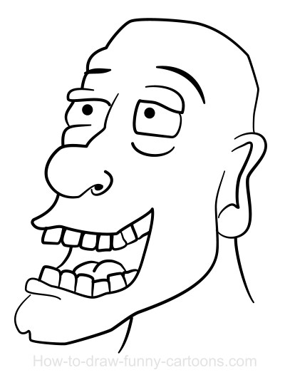 400x526 How To Draw A Person's Face With Great Shadows - Funny Person Drawing