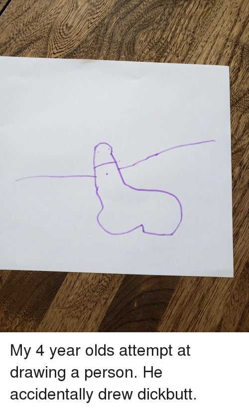 500x821 My Year Olds Attempt - Funny Person Drawing