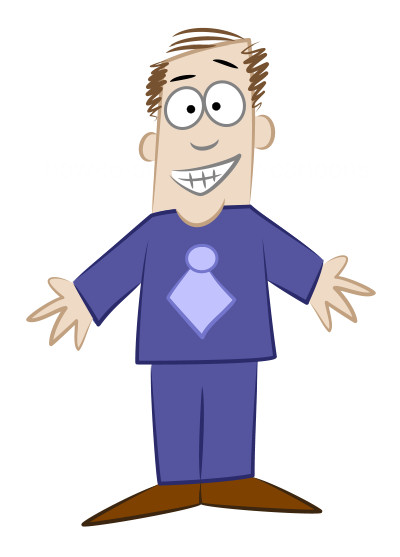 400x557 Drawing A Cartoon Man - Funny Person Drawing