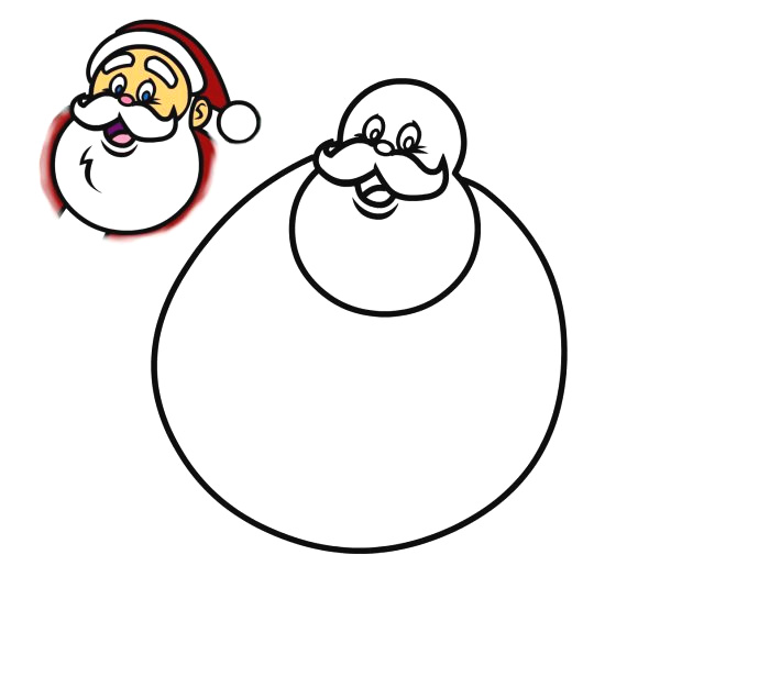 700x626 Easy Funny Cartoons To Draw How To Draw A Jolly Santa Claus - Funny Santa Claus Drawing