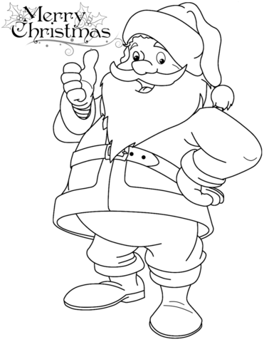 371x480 Funny Santa Claus Coloring - Funny Santa Claus Drawing