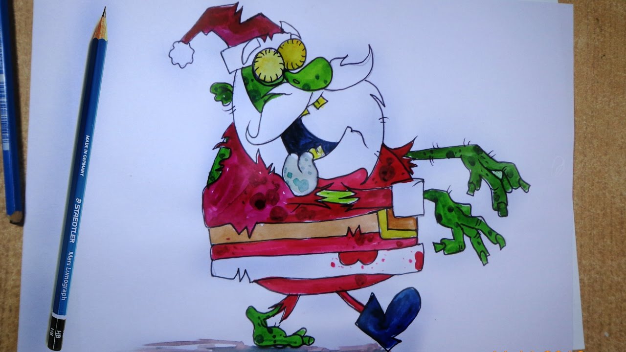 Funny Santa Claus Drawing at Explore collection of