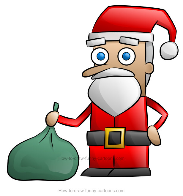 616x660 How To Draw A Santa Claus Clipart - Funny Santa Claus Drawing