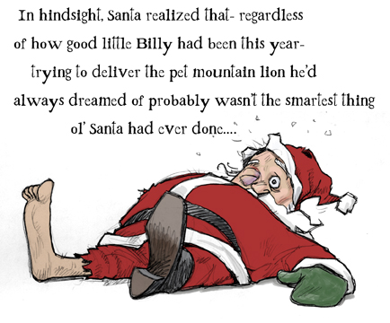 434x360 Santa Clawed Jaggedsmile - Funny Santa Claus Drawing
