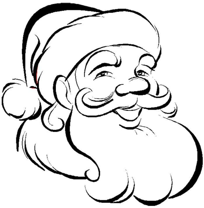 700x716 These Fun Christmas Santa Claus Coloring Pages With Drawings - Funny Santa Claus Drawing