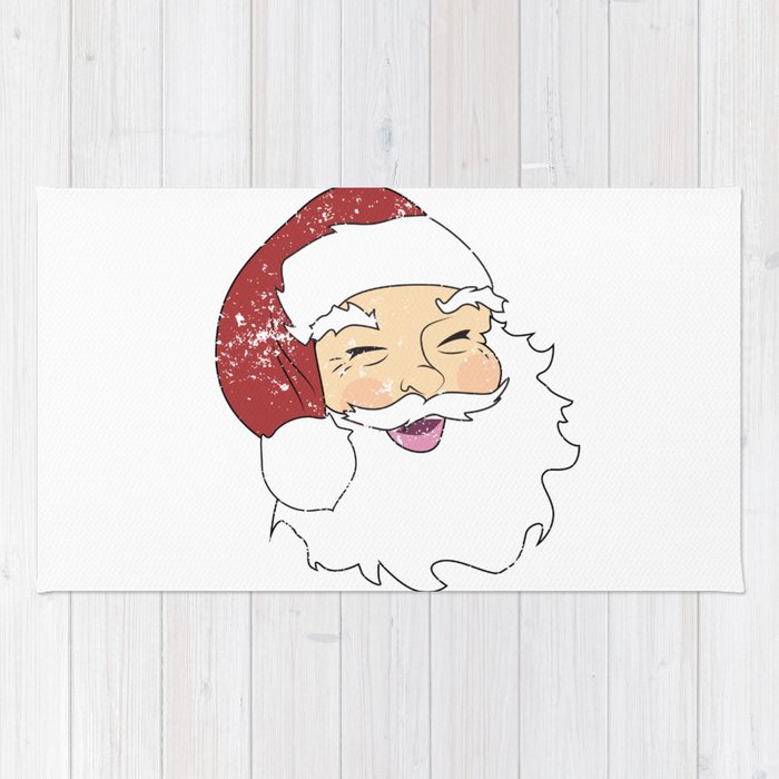 700x700 Where My Hos Christmas Funny Santa Claus Shirt Rug - Funny Santa Claus Drawing
