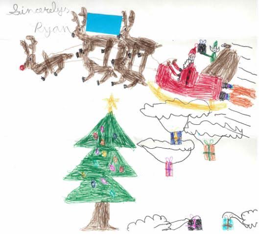 529x478 Children's Write Funny, Moving Letters To Santa Claus - Funny Santa Claus Drawing