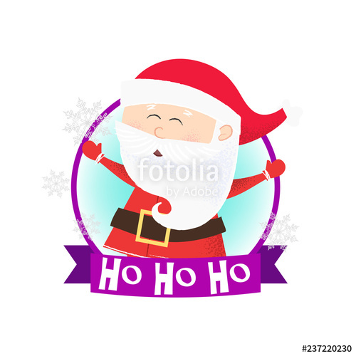 500x500 christmas poster design with funny santa claus drawing of santa - Funny Santa Claus Drawing