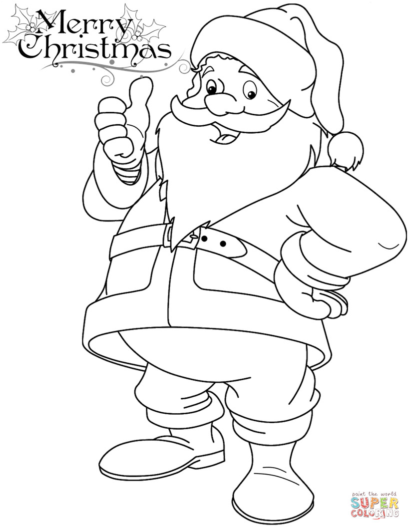 821x1062 Funny Santa Claus Coloring - Funny Santa Drawing