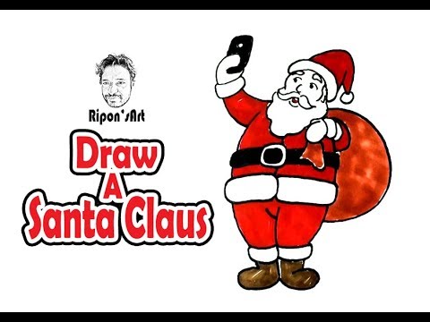 480x360 How To Draw A Funny Santa Claus Easy And Step - Funny Santa Drawing