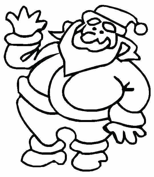 539x618 Santa Coloring Pages Funny Santa Claus Coloring Pages - Funny Santa Drawing