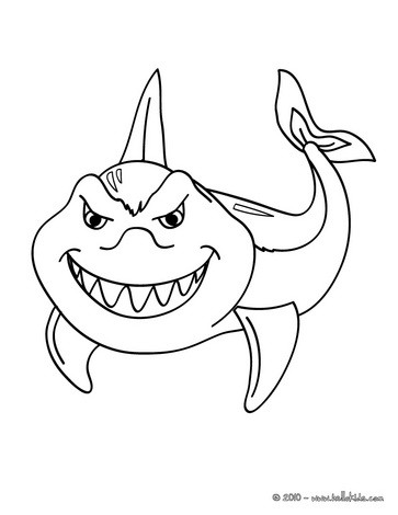 363x470 Shark Coloring Pages, Drawing For Kids, Videos For Kids, Free - Funny Shark Drawing