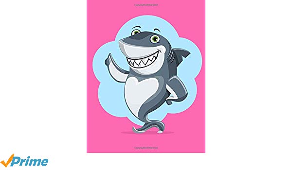 600x350 shark sketchbook shark bordered sketchbook for kids - Funny Shark Drawing