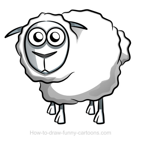 450x454 Sheep Drawing - Funny Sheep Drawings