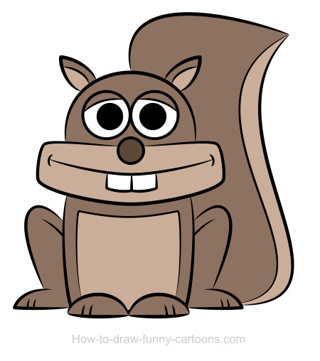 450x508 Squirrel Drawing - Funny Squirrel Drawings