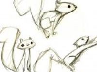 200x150 How To Draw An Easy Cartoon Squirrel Drawing - Funny Squirrel Drawings
