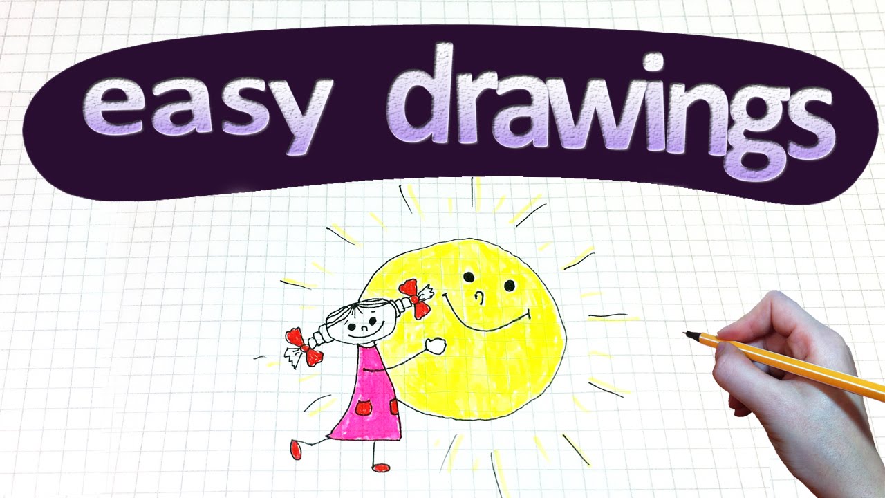 1280x720 Easy Drawings - Funny Sun Drawing