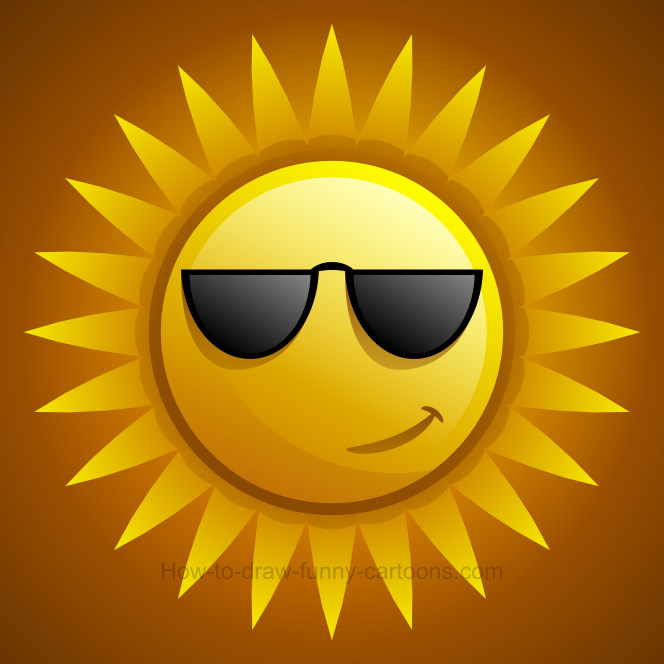664x664 How To Draw A Sun Clip Art - Funny Sun Drawing
