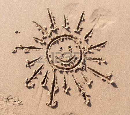 450x400 pale sandy fawn funny sun with smile drawing on beach sand pale - Funny Sun Drawing