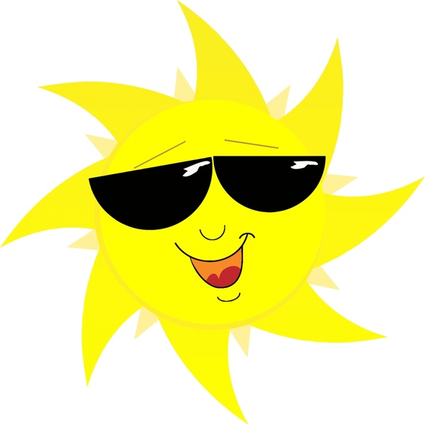 600x599 Abstract Funny Yellow Sun With Sunglasses Free Vector In Open - Funny Sun Drawing