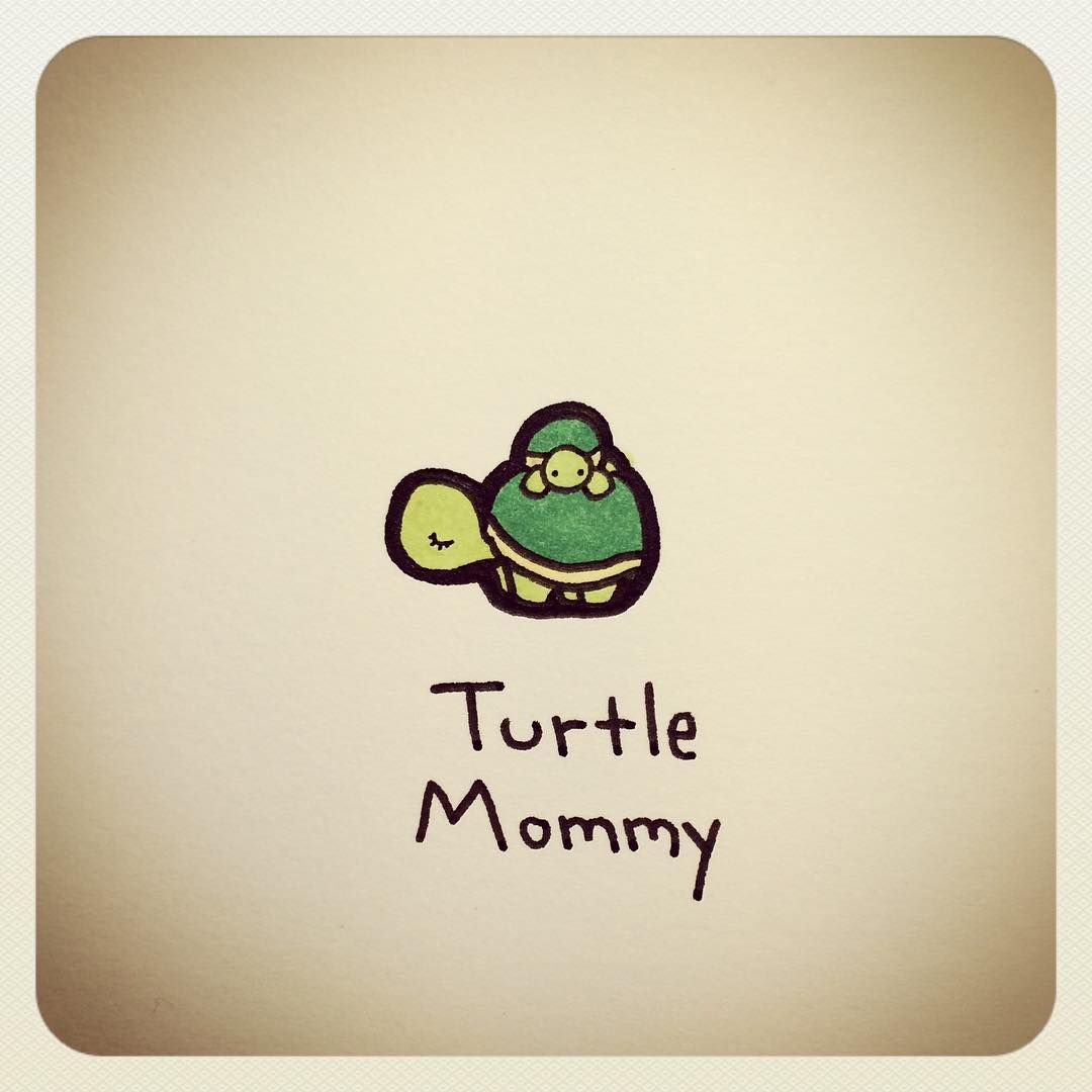 1080x1080 turtle mommy cutie turtle, cute turtle drawings, kawaii turtle - Funny Turtle Drawings