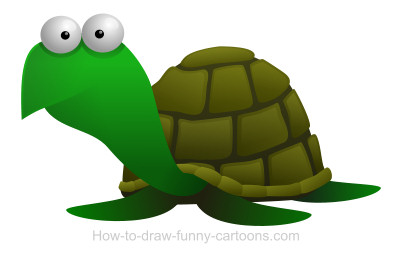 400x255 Drawing A Turtle Cartoon - Funny Turtle Drawings