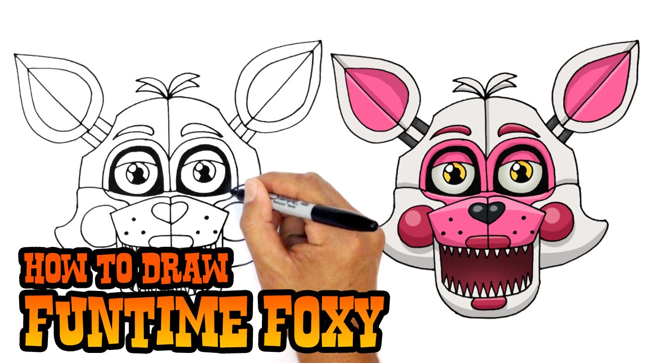 1280x720 how to draw funtime foxy fnaf sister location - Funtime Foxy Drawing