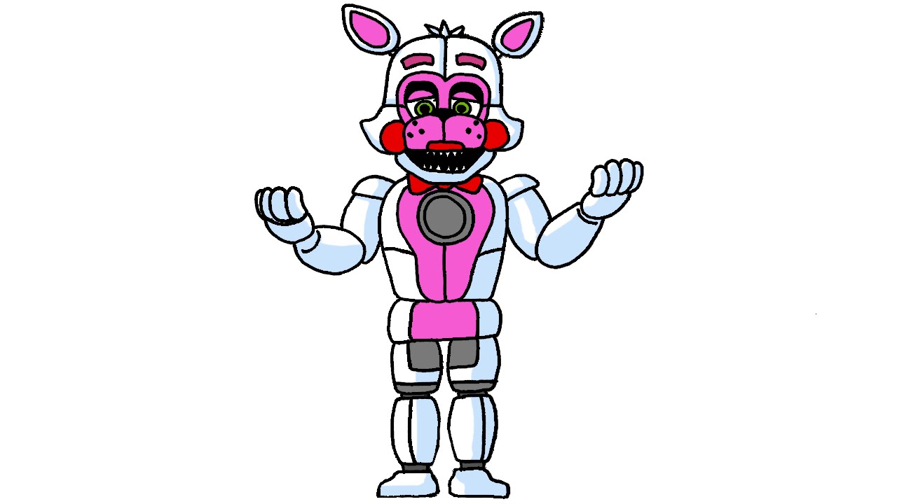 1280x720 Learn How To Draw Easy Funtime Foxy From Fnaf Sister Location Step - Funtime Foxy Drawing